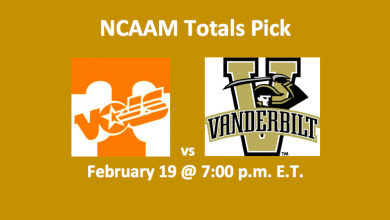 Tennessee and Vanderbilt logos for Tennessee vs Vanderbilt Totals Pick