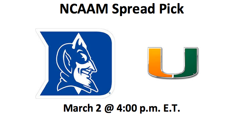 Duke vs Miami Pick