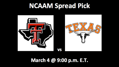 Texas Tech vs Texas pick and logos