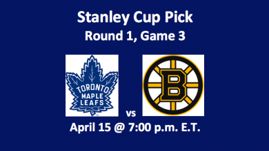 Toronto Maple Leafs vs Boston Bruins pick with team logos