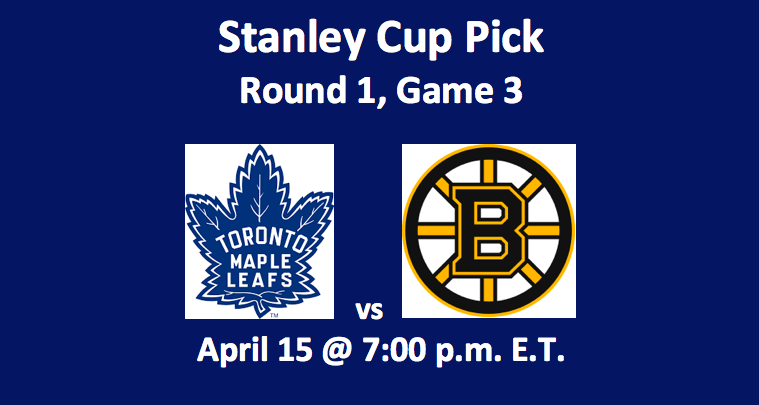 Toronto Maple Leafs vs Boston Bruins pick with team logos