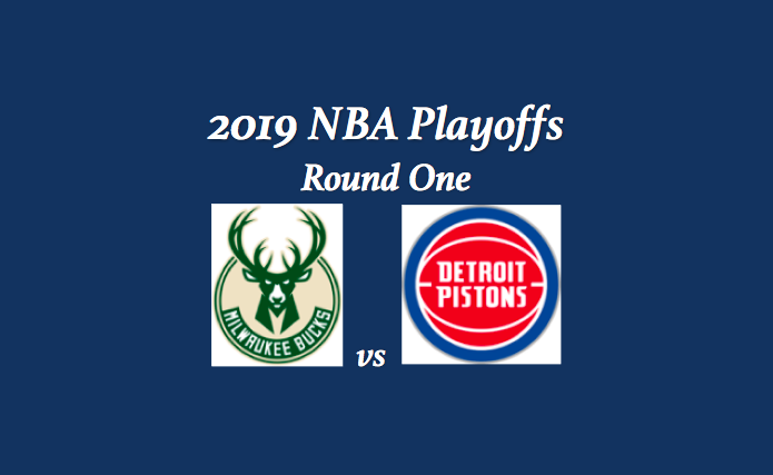 2019 Milwaukee Bucks vs Detroit Pistons preview with team logos