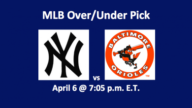 NY Yankee and Baltimore Orioles logos and start time for 4/6/19 - Our Yankees vs Orioles preview