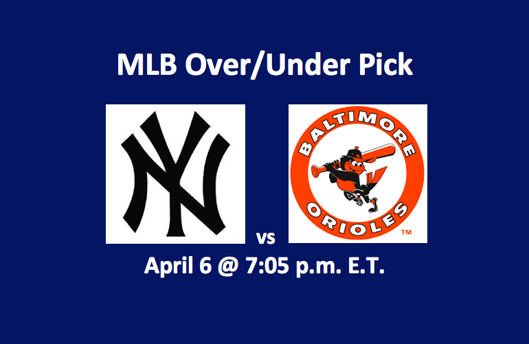 NY Yankee and Baltimore Orioles logos and start time for 4/6/19 - Our Yankees vs Orioles preview