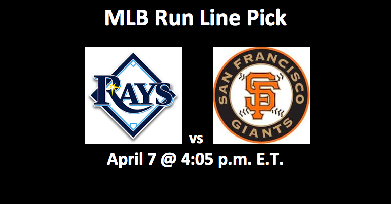 Logos for MLB Rays vs Giants preview and pick