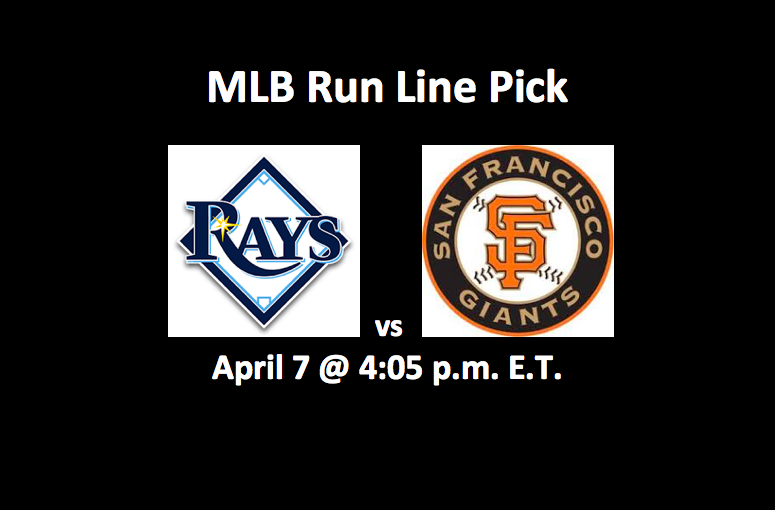 Logos for MLB Rays vs Giants preview and pick