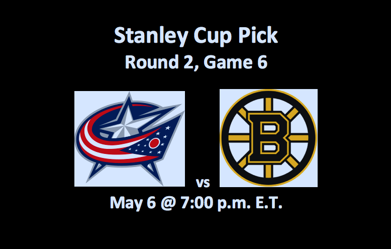 Columbus Blue Jackets vs Boston Bruins Pick header cwith team logos