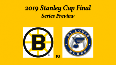 Boston Bruins vs St Louis Blues Preview - header with team logos