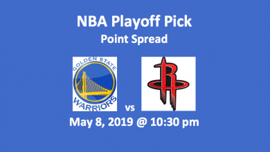 Golden State Warriors vs Houston Rockets prediction with team logos