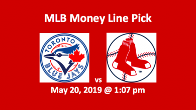 Toronto Blue Jays vs Boston Red Sox Moneyline - team logos and date
