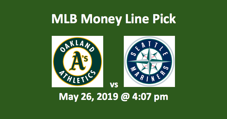 Oakland A’s vs Seattle Mariners Moneyline Pick with team logos and start time