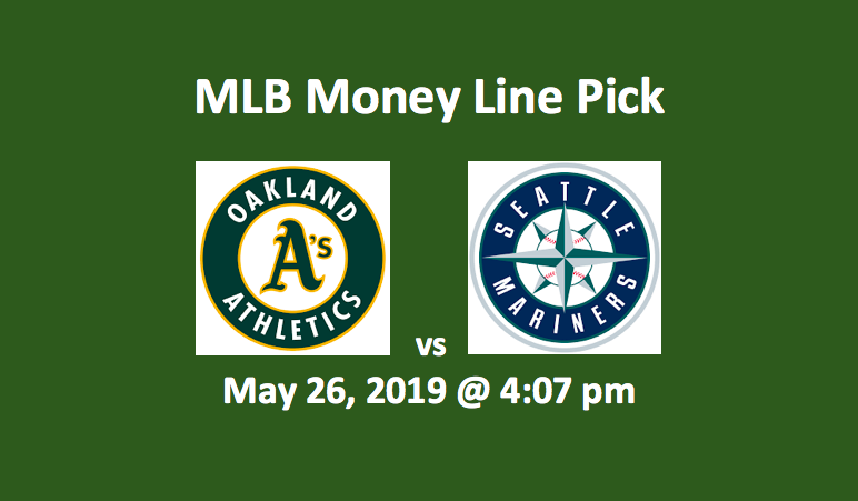 Oakland A’s vs Seattle Mariners Moneyline Pick with team logos and start time