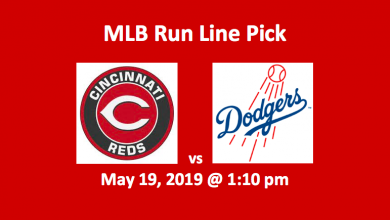 Cincinnati Reds vs Los Angeles Dodgers pick with logos and date and time of game