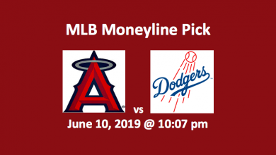 Los Angeles Angels vs Los Angeles Dodgers Moneyline Pick - team logos