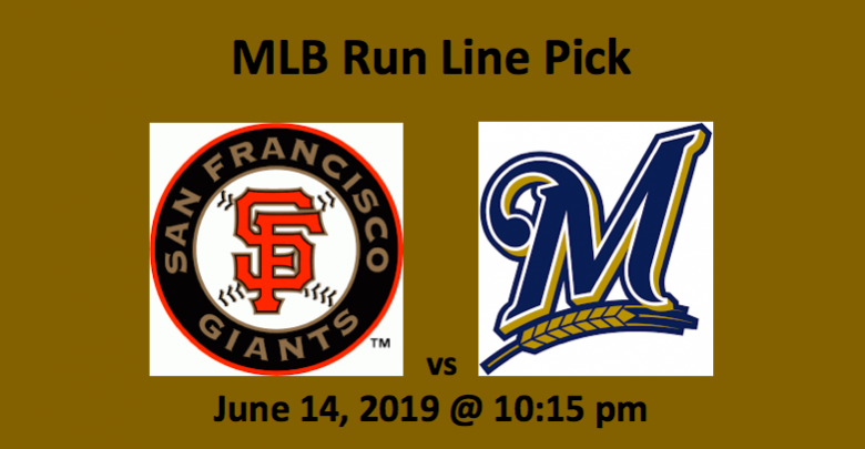 San Francisco Giants vs Milwaukee Brewers Pick 6/14/19 with team logos