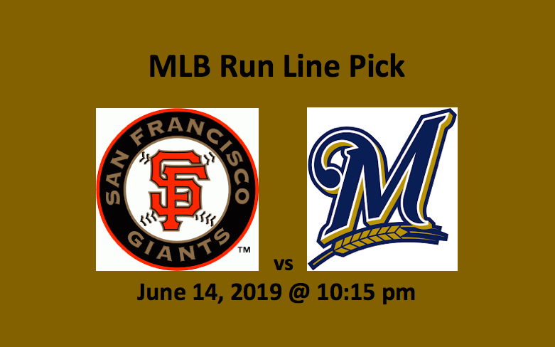 San Francisco Giants vs Milwaukee Brewers Pick 6/14/19 with team logos