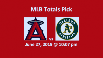 Los Angeles Angels vs Oakland A’s Totals Pick - Team Logos