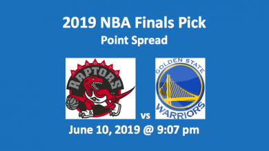 Toronto Raptors vs Golden State Warriors spread pick - team logos and start time for game 5