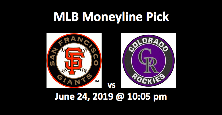 San Francisco Giants vs Colorado Rockies Moneyline Prediction -Header with MLB team logos