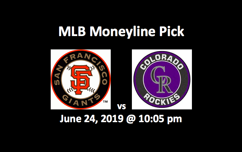 San Francisco Giants vs Colorado Rockies Moneyline Prediction -Header with MLB team logos