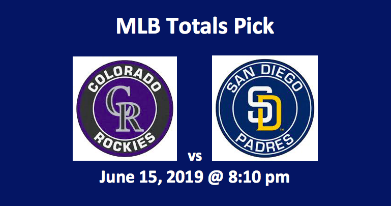 Colorado Rockies vs San Diego Padres Totals Pick with team logos