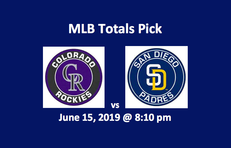 Colorado Rockies vs San Diego Padres Totals Pick with team logos