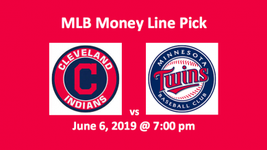 Cleveland Indians vs Minnesota Twins Moneyline Pick logos and starting time/date