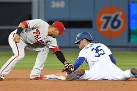 Philadelphia Phillies vs LA Dodgers runline pick odds - play at second base