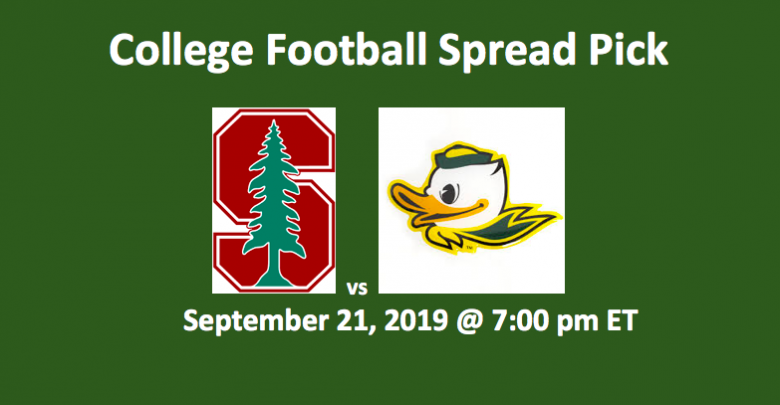 Stanford Cardinal vs Oregon Ducks pick -l logos and time of game Sept 21, 2019 at 7 pm ET