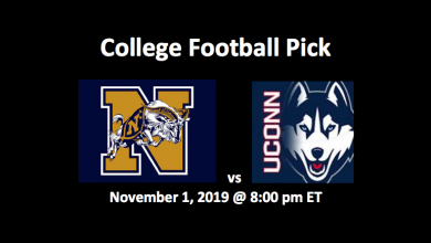 Navy vs UConn Pick team logos