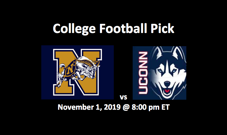 Navy vs UConn Pick team logos