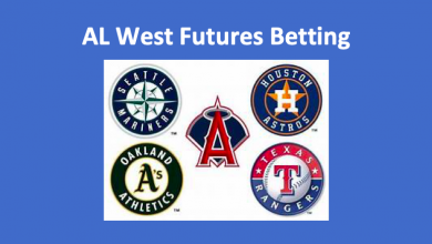 AL West Futures Betting - team logos