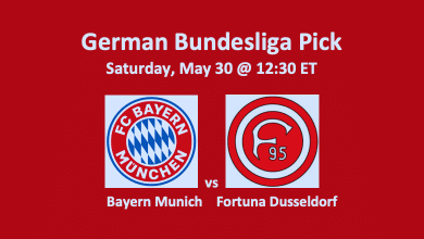 Bayern vs Dusseldorf Pick May 30, 2020 (header)