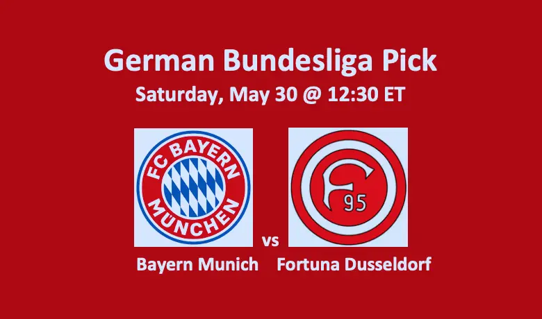 Bayern vs Dusseldorf Pick May 30, 2020 (header)