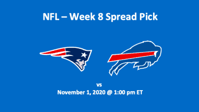 New England vs Buffalo Pick logos header