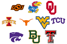 Big 12 College Basketball Conference Preview 2020 with logos of teams