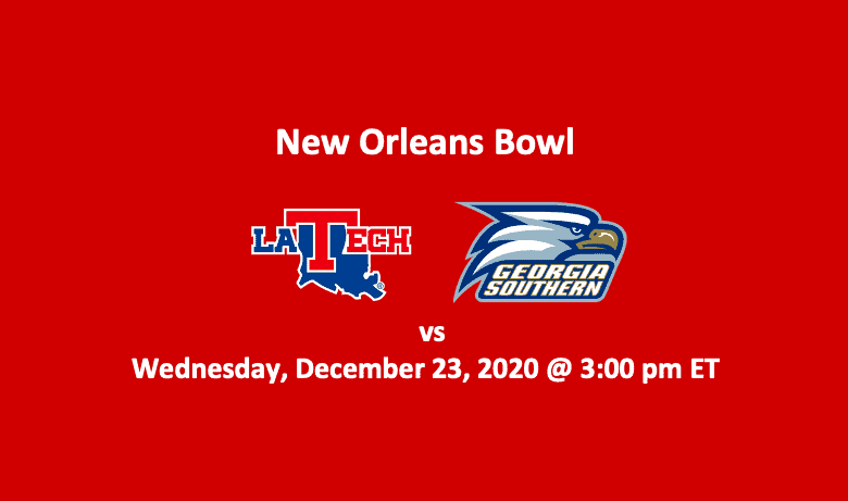 Louisiana Tech vs Georgia Southern pick 2020 header