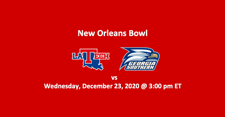 Louisiana Tech vs Georgia Southern pick 2020 header