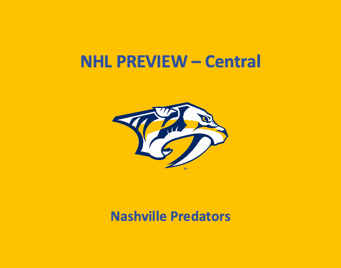 Nashville Predators Preview 2021