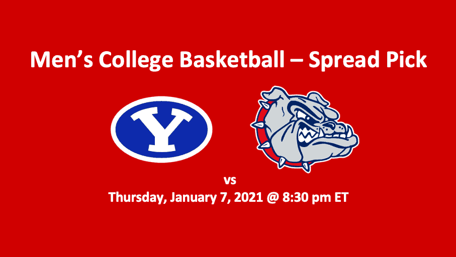 BYU vs Gonzaga Pick header with team logos