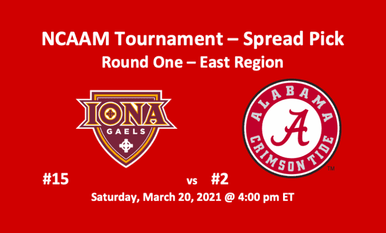 Iona vs Alabama Pick