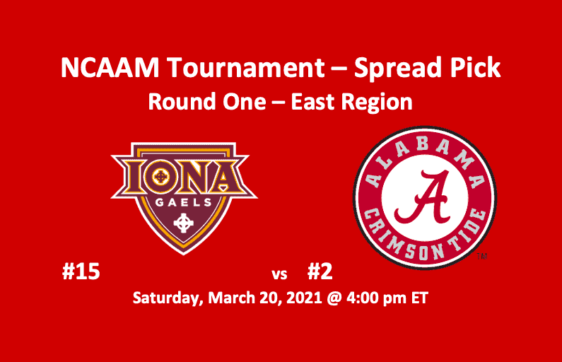 Iona vs Alabama Pick