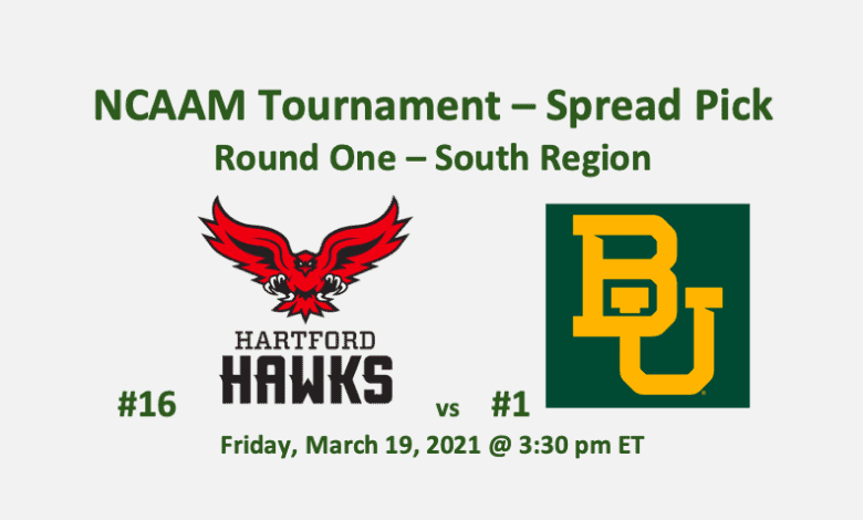 Hartford vs Baylor Pick - Logos - NCAAM Tournament