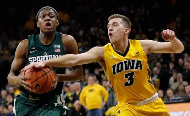 February 22nd Michigan State at Iowa betting