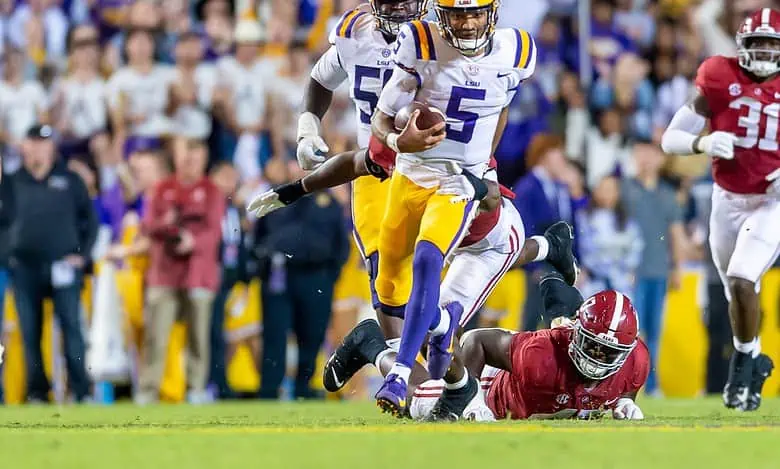 LSU at Alabama betting