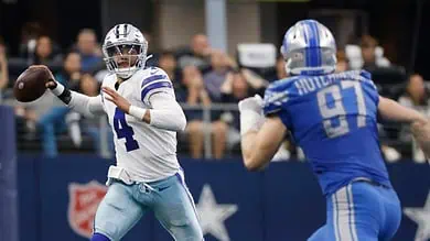 week 17 Lions at Cowboys betting