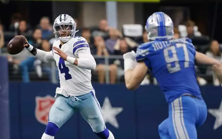 week 17 Lions at Cowboys betting